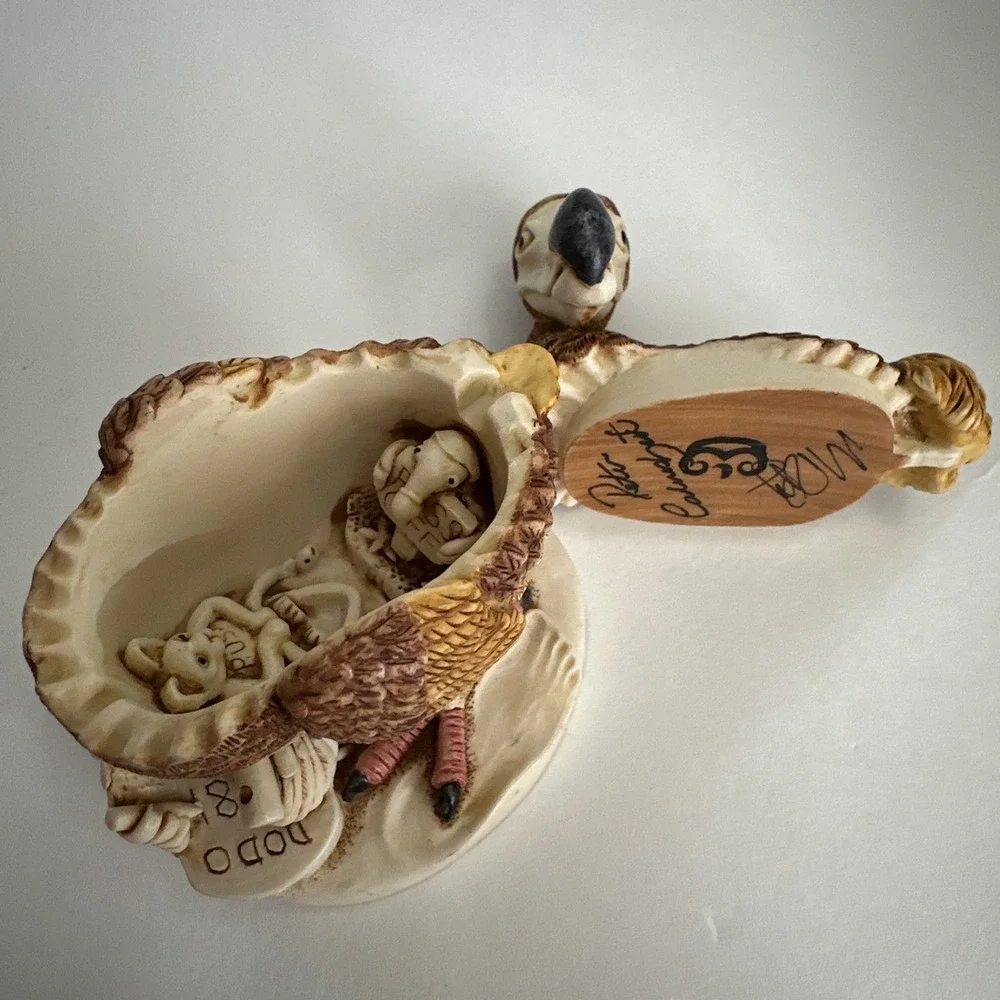 Harmony Kingdom LAST LAUGH Dodo Treasure Jest Box 1999 England Signed Calvesbert